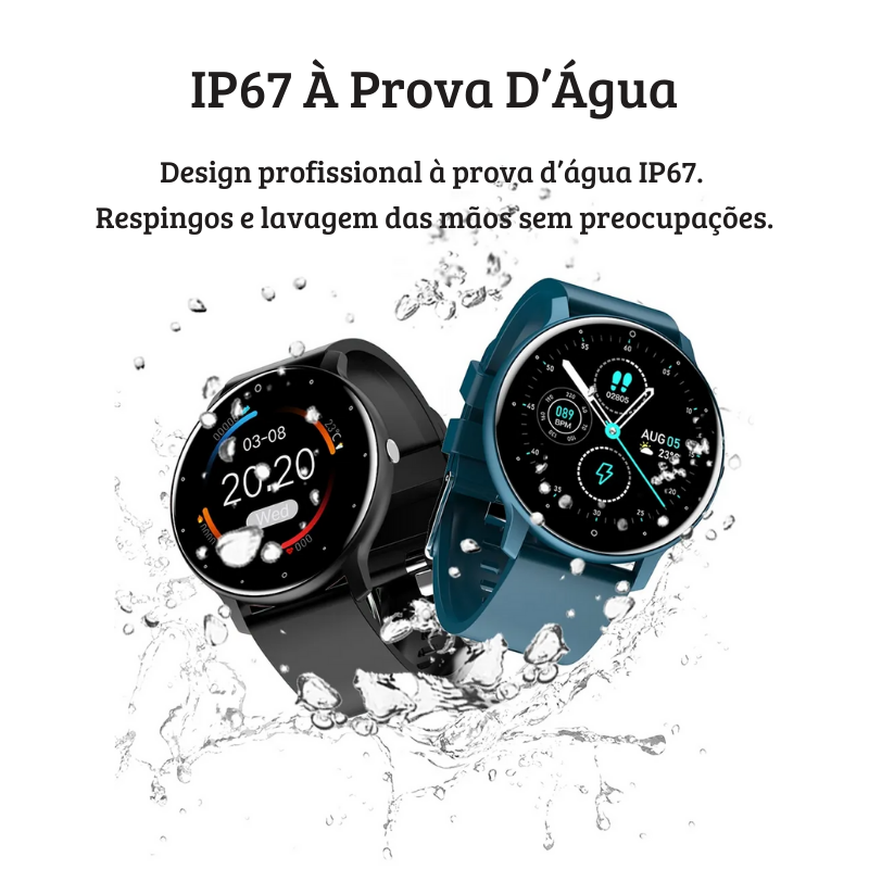 Relógio Smartwatch LIGE IP67 - À Prova d' Água, Bluetooth, Android, iOS  - Série Luxo