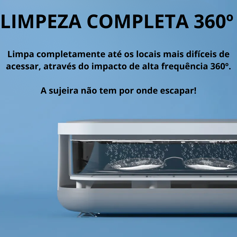 Máquina de Limpeza Ultrassônica - Alta Frequência - Jóias,  Bijuterias, Acessórios, Pincéis, Óculos, Chaves