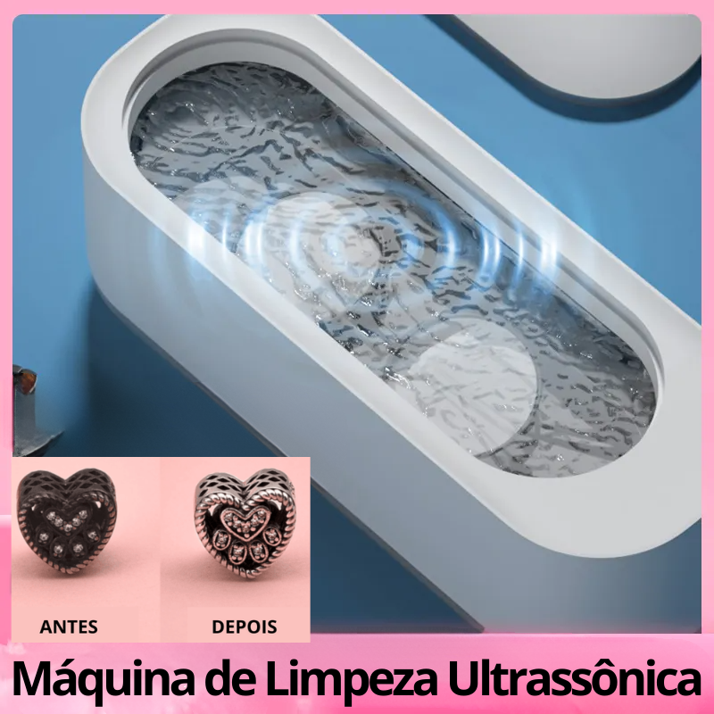 Máquina de Limpeza Ultrassônica - Alta Frequência - Jóias,  Bijuterias, Acessórios, Pincéis, Óculos, Chaves