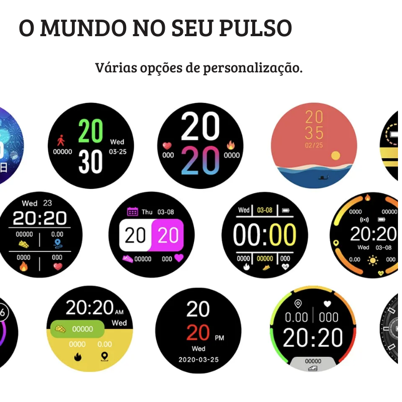 Relógio Smartwatch LIGE IP67 - À Prova d' Água, Bluetooth, Android, iOS  - Série Luxo