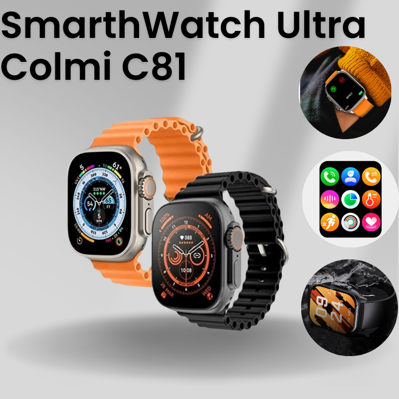 Relógio Smartwatch Ultra Série 8 - COLMI C81 2.0'' AMOLED - À Prova D'Água